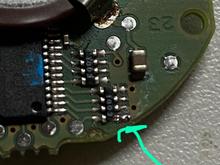 I think it's a filter or a resistor, has the marking 1003 on it. 