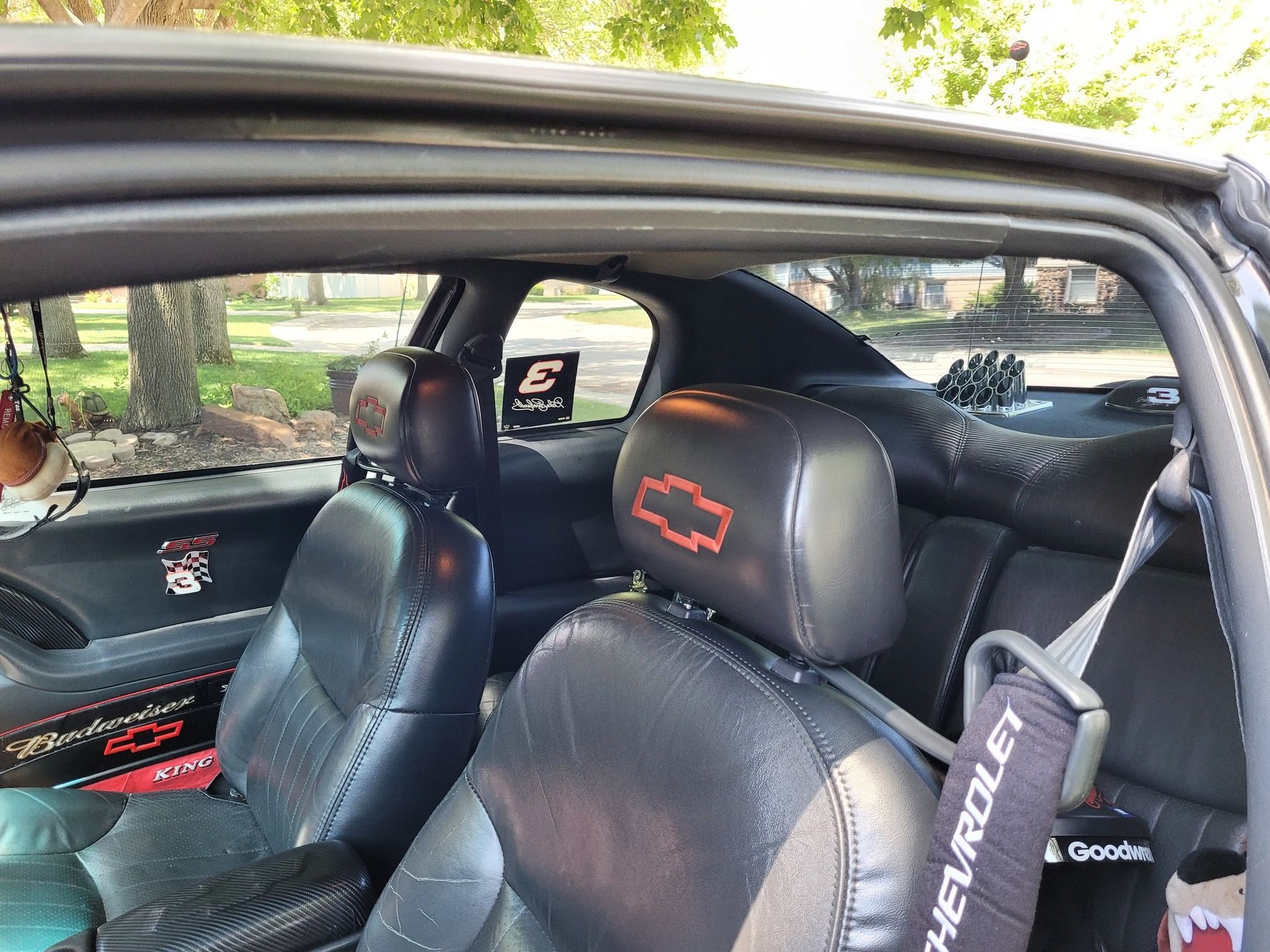 Red bowtie headrest refit