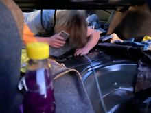 Thank God for fuel pump access in the trunk.  Love not having to drop the tank- my son learning!!!