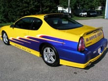 Pace Car spoiler, larger over trunk than standard?