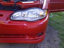 Led strip mounted under the headlight.