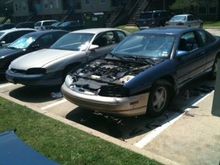 Changing the hoods and fenders.