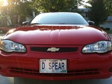 Front end. I always get told how much ppl like my grill. the 07 monte bowtie, 100% my idea...