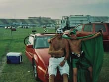 MIS 2003 or 2004 Nascar Race... not me in green cape