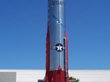 An Atlas ICBM at the museum entrance.