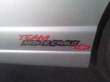 Team Monte Carlo decals right behind the rear wheels