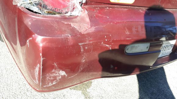 Bumper damage.