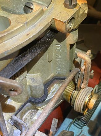 Identifier numbers are described on a Quadrajet website but the dj is not explained. The service manual and VIN comparison show the carb as a 4-bbl RPO L48. I have not been able to rectify those numbers either
