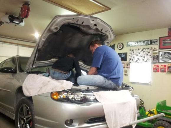 My son helping me make some connections. :-)