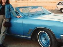 SkylarkBuick62Sister, my sister next to my Aunt's Skylark. My aunt used to rent this car as a car model for catalog shoots, she finally sold it a few years ago when she retired for a very nice price.