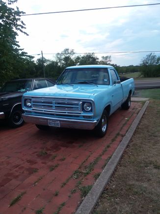 1972 dodge D100 custom with a 225 slant six owned it since 1989 my moms father bought this truck brand new