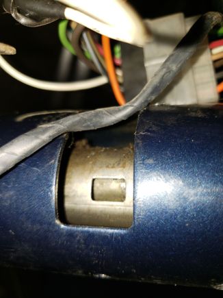 Area of the column where the part goes on the lower steering column.