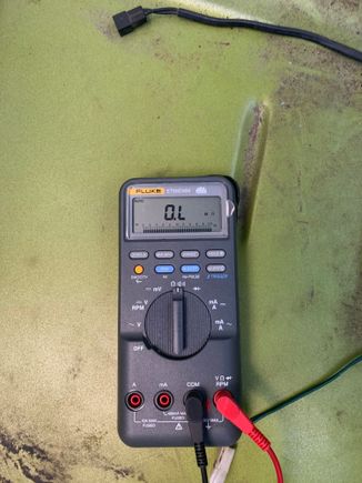 I made the tests that you have suggested, I disconnected the ignition harness from the truck, probed the terminals inside plug, first batt 2-12pk/bk ( which btw shows no sign of ever having a black stripe through it ) and the start 14YE and this was my reading 
I then did the same test on the BATT 1-12 RE and the START 14YE and same result 
I’ll assume that this still points to a bad switch?
Is that correct?
Is there any chance that the ignition switch isn’t getting grounded properly? Or ???