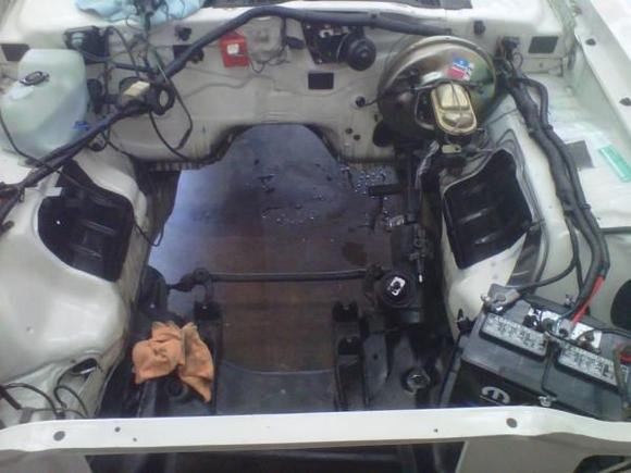 old engine compartment
