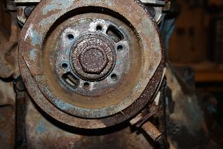 Time to get out the bar puller.Thanks for the tips on the bolt sizes for the pulley. Came off in a sinch.