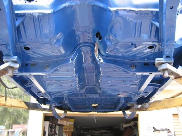 underside painted with POR15 then epoxy paint