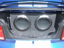 2 12&quot; Rockford Fosgate Punch Subwoofers with Alpine Amp in Custom Made Box.