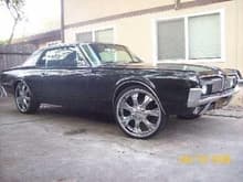 67cougar with 22s on