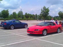 last day of junior year - my stang and my best friends z28