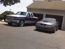 my whips... I can't decide if I'm chevy or ford.