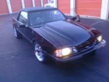 another pic of my car before front bumper was fixed. since then my father hit the front bumper again with his enclosed motorcycle race trailer for the 3rd time. not bad just bad enough to have to be painted again