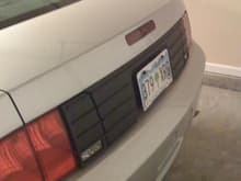 license plate and tail light covers installed