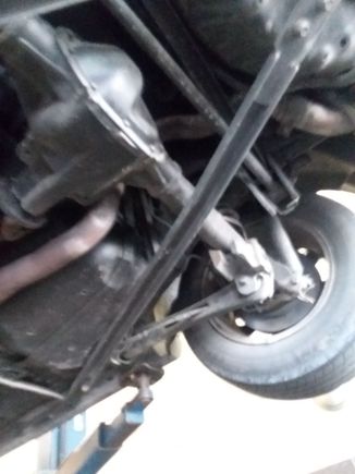 Passenger side brace on car