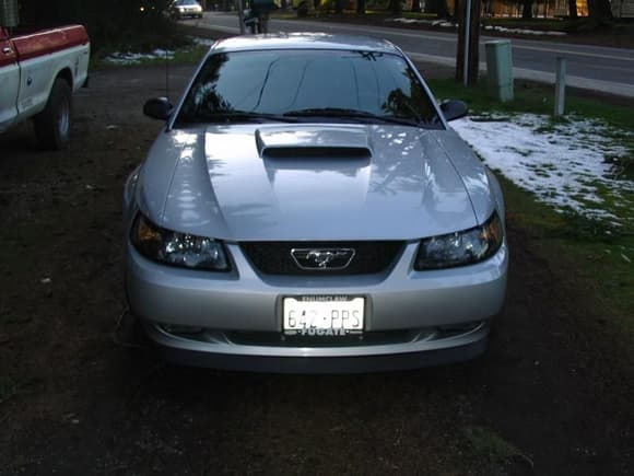 this is part of a before and after picture because i installed a grill delet from american muscle .com !
