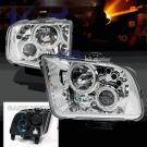 05 09 Ford Mustang CCFL Halo Projector Headlights   Chrome (PAIR)