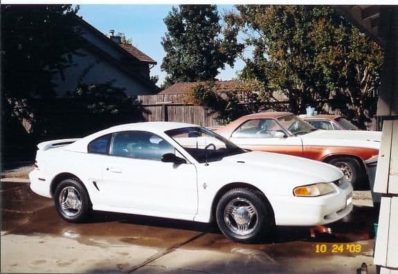 This is before the bad times to come parked next to my 75' El Camino (Gone) and my wifes 68' Mustang (Gone.)

I miss my car as she was :(