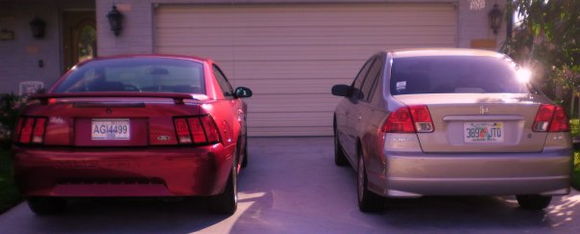 the stang and my 2004 civic