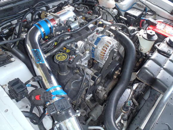 4.6L sohc (RIP)
This motor is gone to heavan. Now this has mutated to an 
MMR Street Mod 750SE 4.75 Liter 2V Longblock