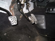 This is the resting position of the clutch pedal after the bleeding.  It seems low (a couple inches below the brake pedal height) - this seems wrong.
