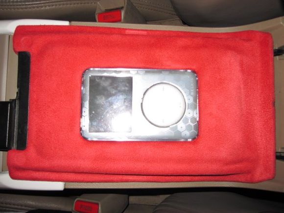 Custom Suede iPod Mount