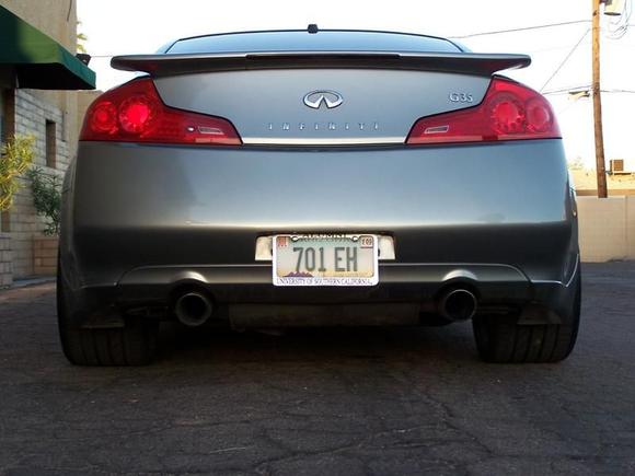 view of 305 tires from the rear