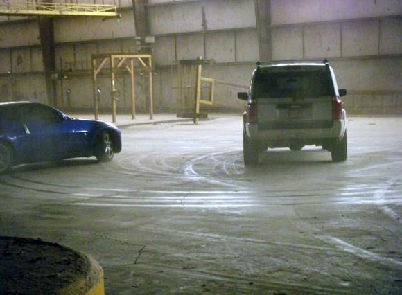 My Z33 drift around my buddies Jeep at a secret warehouse location...video can be found here --&gt; http://www.youtube.com/watch?v=pEuLbAcHr6w