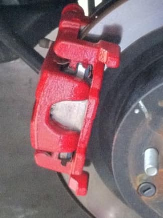 Racing RED caliper paint added to the calipers