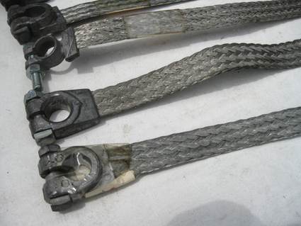 1930s-50s 6 VOLT WOVEN GROUND CABLES