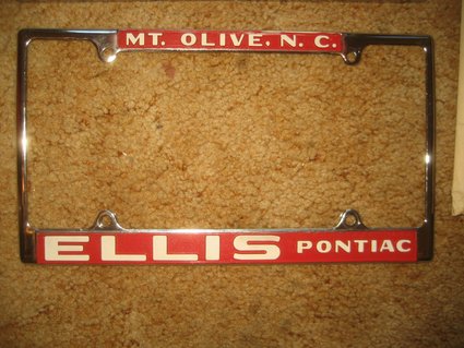 NOS  Ellis Pontiac  License Plate Frames