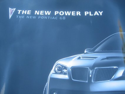2008 Pontiac G8  GT Dealer Showroom Poster