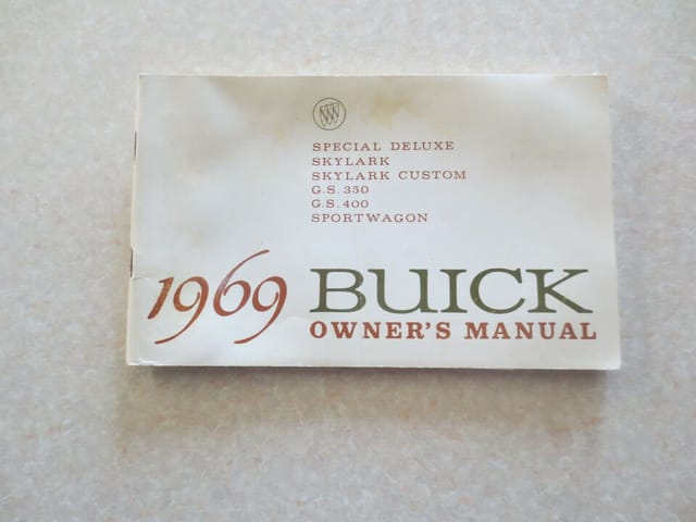 69 Buick Skylark, Gran Sport Owners Manual