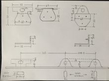 I would say that the most important dimensions would be the Heights from the frame face to the top of the whole shown above, the holes look like they are made large enough to allow for final adjustment.