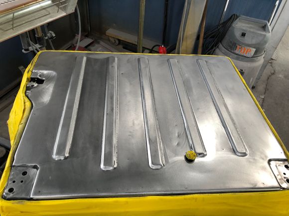 Sanded all the paint off and cleaned any rust spots