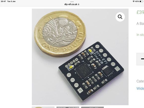 Again my ECU doesn’t have closed loop control so I have this board from DIY EFI   
