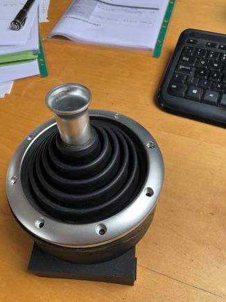 To seal the tunnel up Mark is going to make me a billet part to accept the gaitor, I bought this from a TT and I will add in one of the little LED rings under the shiny bit to come on with the lights, I have this in my TT and I can use it plus some tiny leds under the dash instead of an interior light.