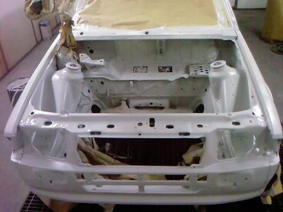 Engine bay painted