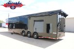 40' Black Blackout Gooseneck Race Trailer @ Wacobill.com 