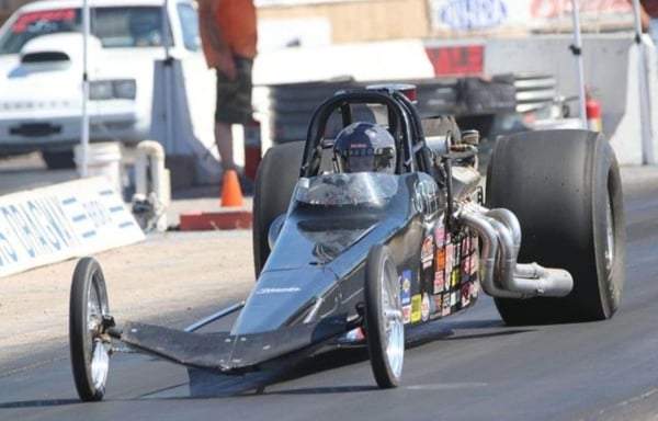 225in Mark Williams dragster rail rear engine 