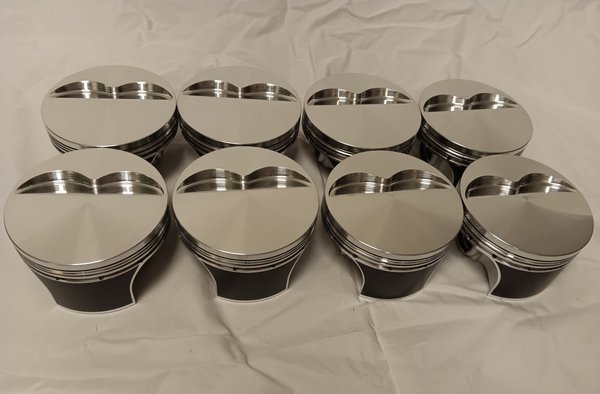 SBC 4.005" Forged Flat Top Piston Set 350 or 602/604 crate   for Sale $650 