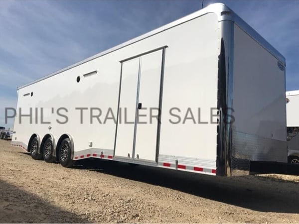 32 RAMP OVERS LATE MODEL RACE TRAILER LOADED EAXTRA HT  